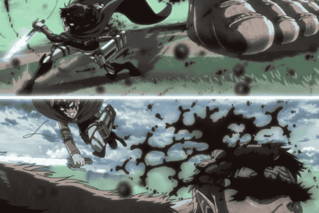Levi Ackerman-beast-titan-fight