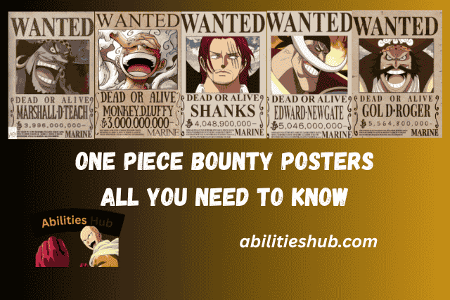 one piece wanter poster - luffy - shanks - teach - blackbeared - teach- white beared